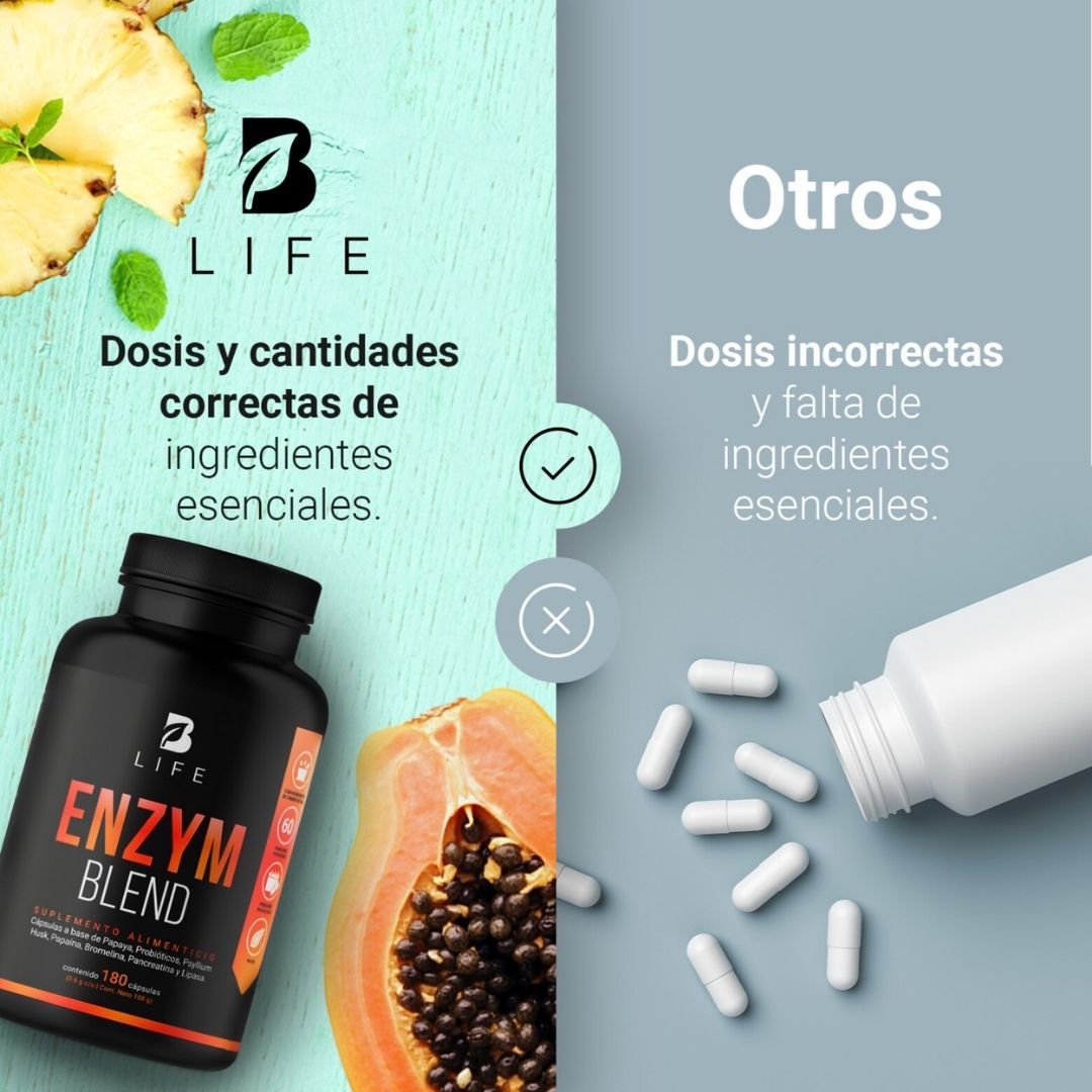 B Life enzimas digestivas suplemento alimenticio
