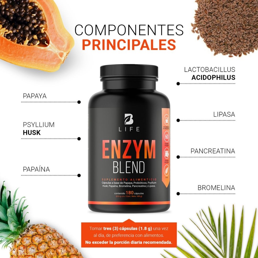 B Life enzimas digestivas suplemento alimenticio