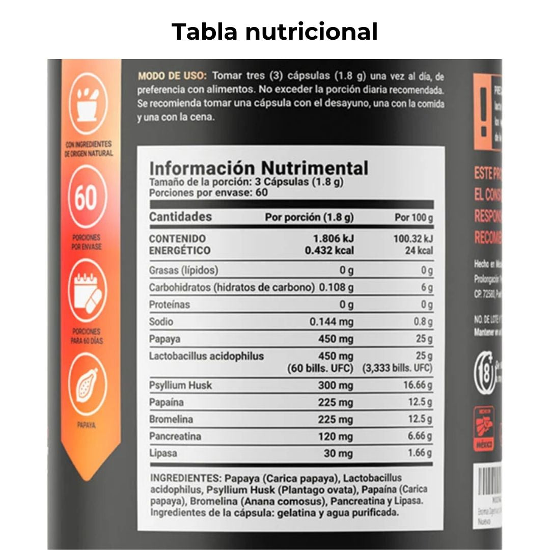 B Life enzimas digestivas suplemento alimenticio