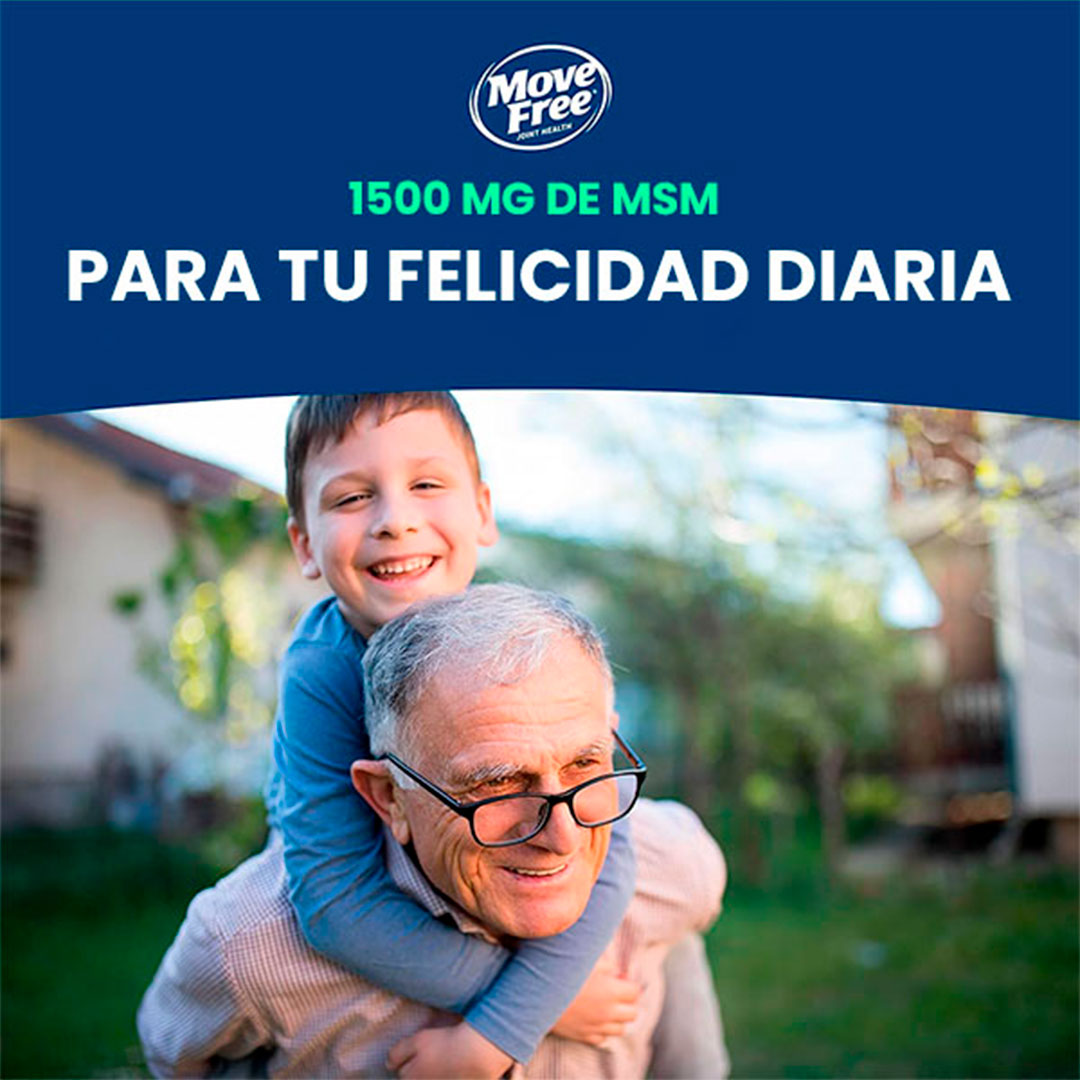 🔵Move Free MSM 1500 mg X120 CÁPSULAS con Glucosamina y Condroitina Soporte Avanzado para Articulaciones Activas 🏃♀️