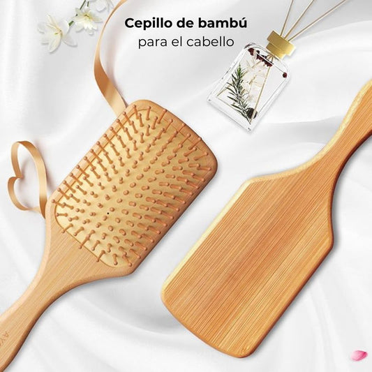 Cepillo de bambú para el cabello