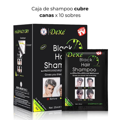 Caja de shampoo cubre canas x 10 sobres