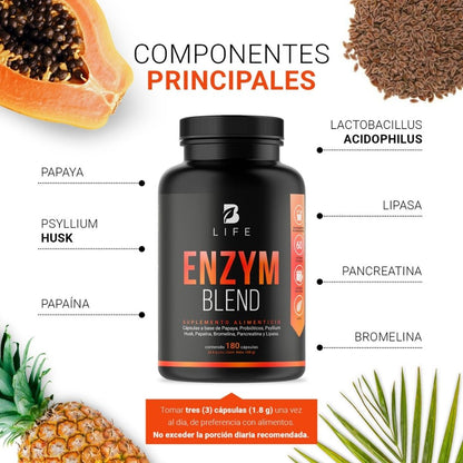 B Life enzimas digestivas suplemento alimenticio