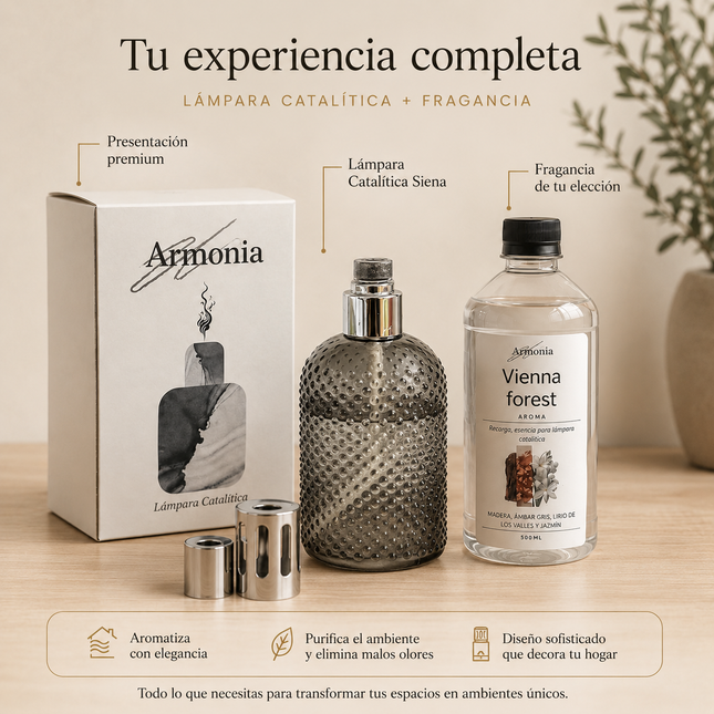 Lámpara Catalítica Humo | Incluye Fragancia Premium