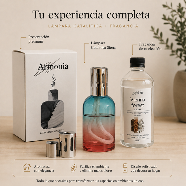 Lámpara Catalítica Aquarela | Incluye Fragancia Premium