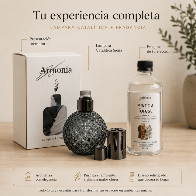 Lámpara Catalítica Boreal  | Incluye Fragancia Premium